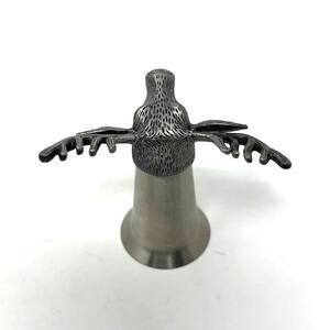 Jagermeister Pewter & Stainless Steel Deer Buck Stag Head Shot Glass Stirrup Cup
